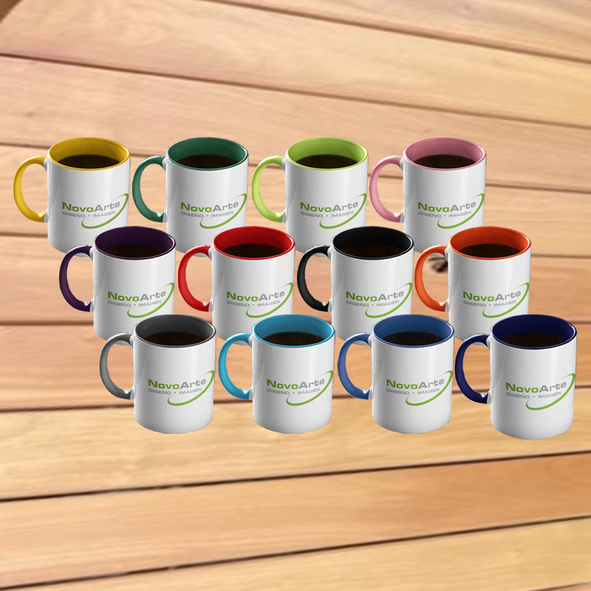 Taza Interior y Asa de Color 11oz