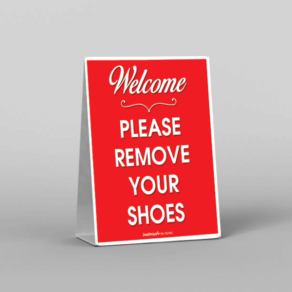 Remove Your Shoes Sign