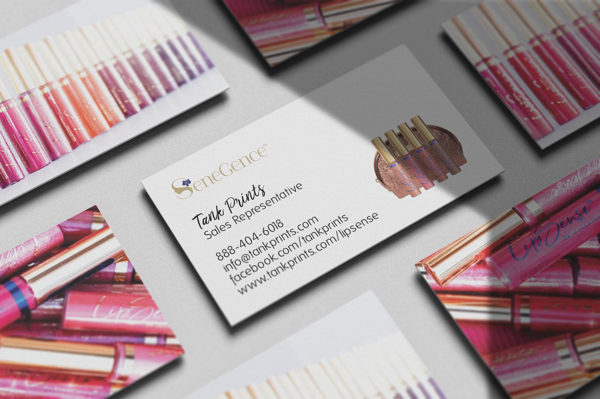 Senegence Business Cards - FREE SHIPPING - Delivered in 5 days or less!