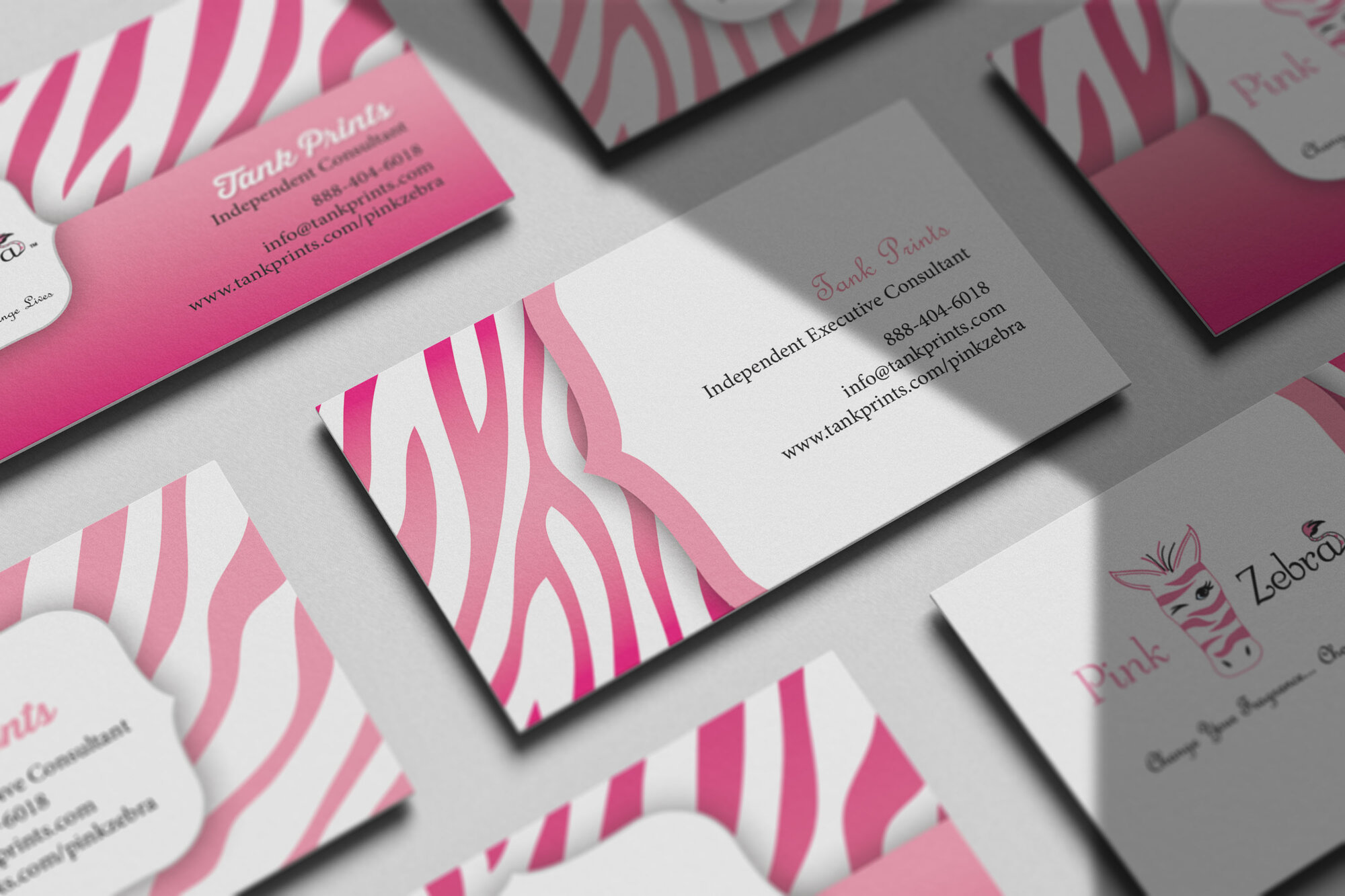 Pink Zebra Business Cards