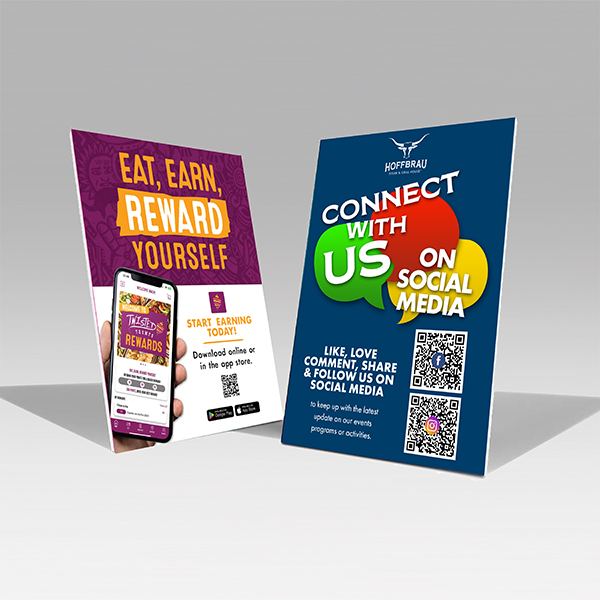 Easel Back Counter Signs