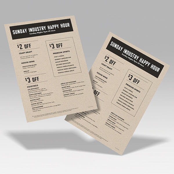 Laminated Menus 2