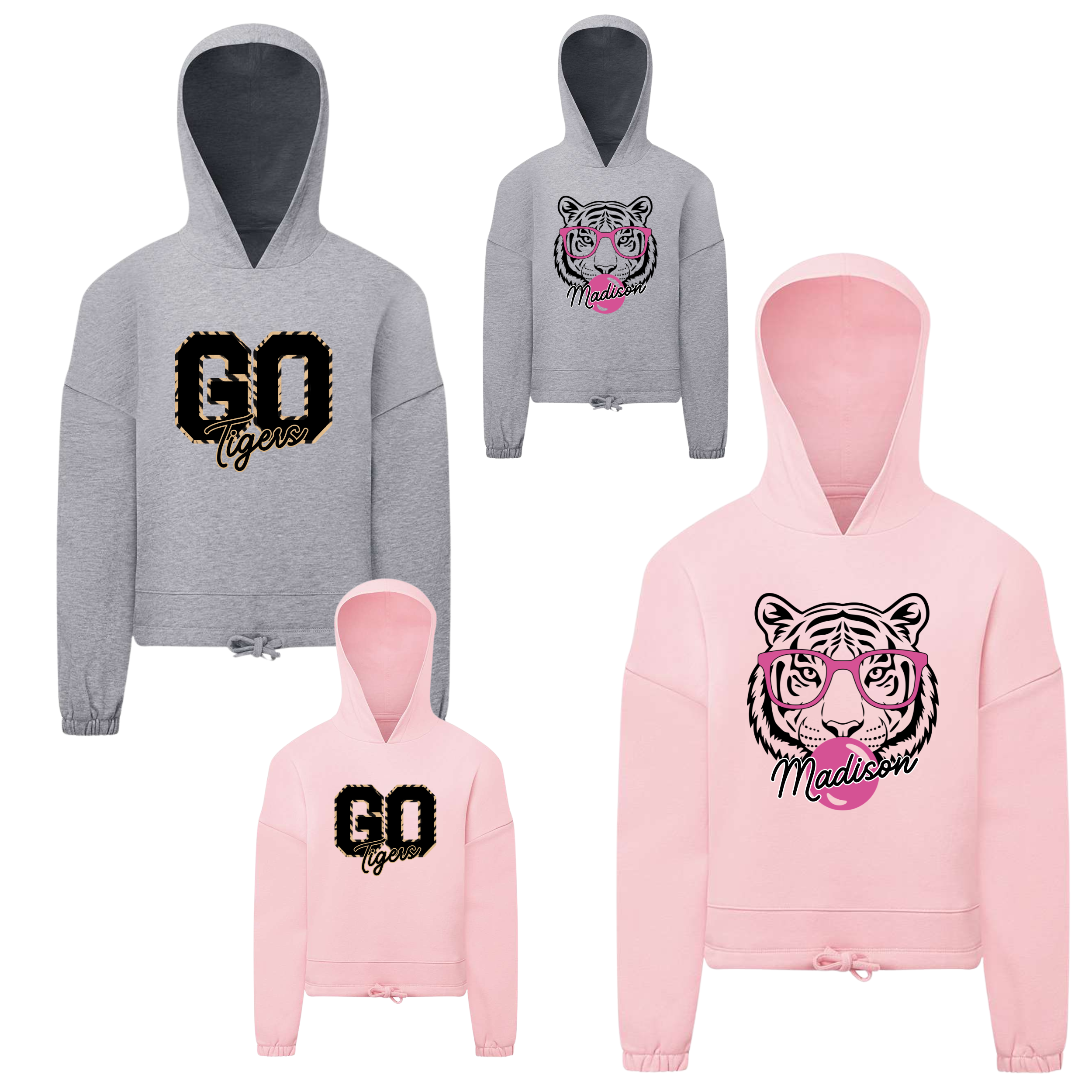 Youth The MAD Girls Cropped Graphic Hoodie