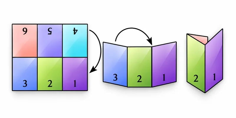 Half-fold then tri-fold brochure example