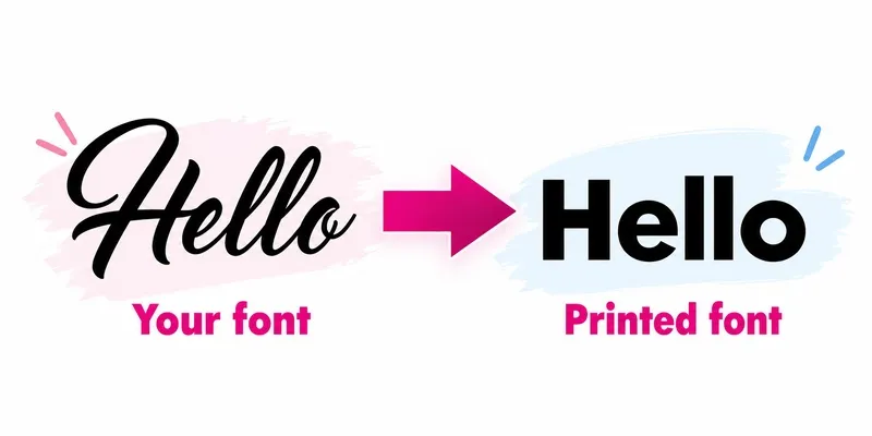 Font substitution example