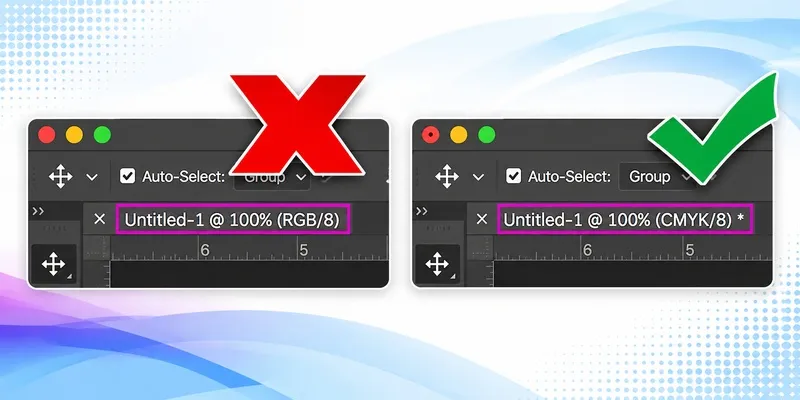 Photoshop mode indicator