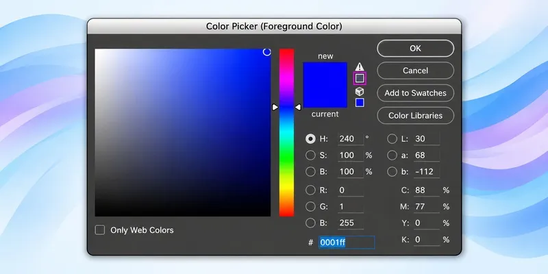 Gamut warning in Photoshop