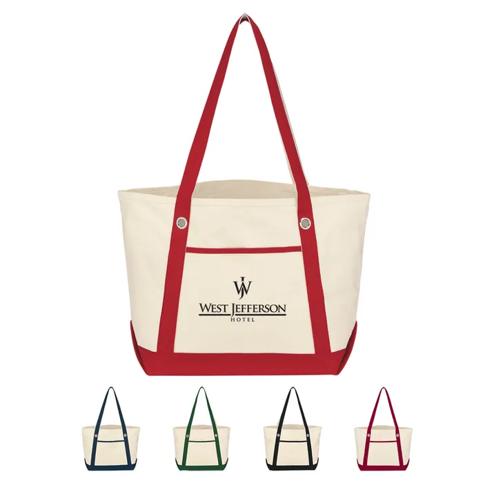 Medium 12 oz. Cotton Canvas Sailing Tote Bag