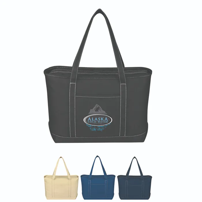 Large 24 oz. Cotton Canvas Yacht Tote Bag