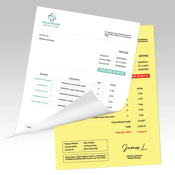 Medical 2-part NCR Forms