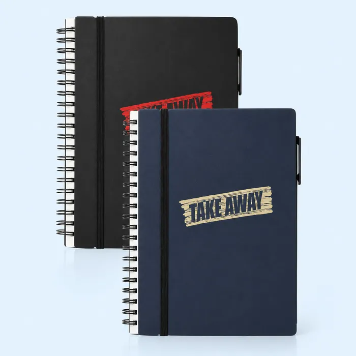 Spiral Notebooks with Elastic Closure