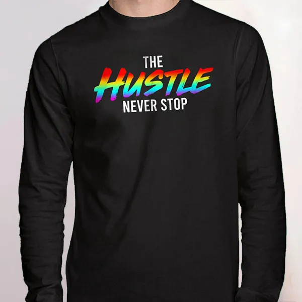 Work Hard Dream Big Men's Long Sleeve Black