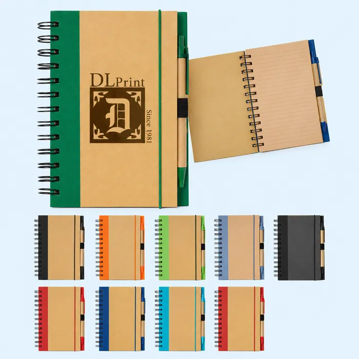 Eco-Inspired Spiral Notebook & Pen