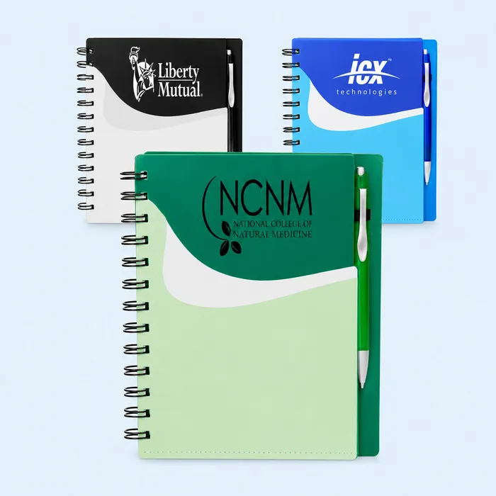 Spiral Notebooks with Front Pocket