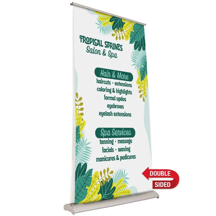 46.5" Deluxe Pro Retractor Double-Banner Kit (No-Curl Opaque Fabric) 2
