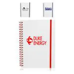 White Spiral Notebooks with Elastic Band 2