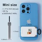2000mAh Keychain Power Bank with Flashlight 6