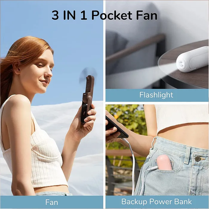1500mAh Handheld Fan and Powerbank 15