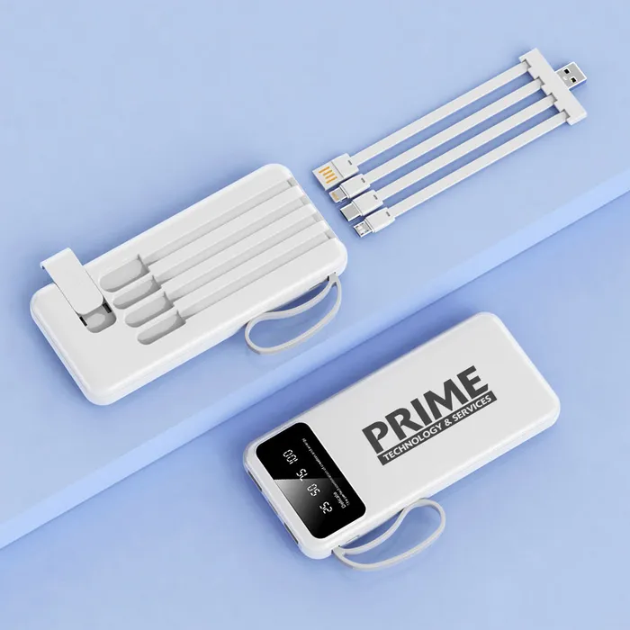 LED Display 8000 mAh Power Bank With Flashlight 8