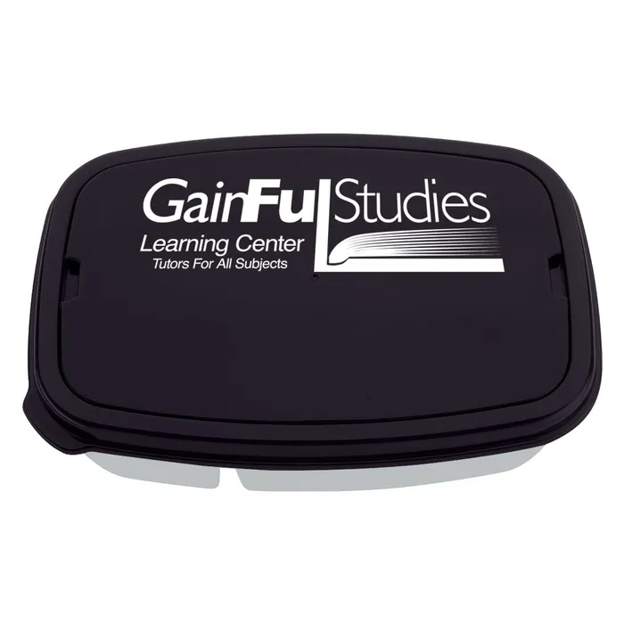 2-Section Lunch Container With Custom Handle Box 1