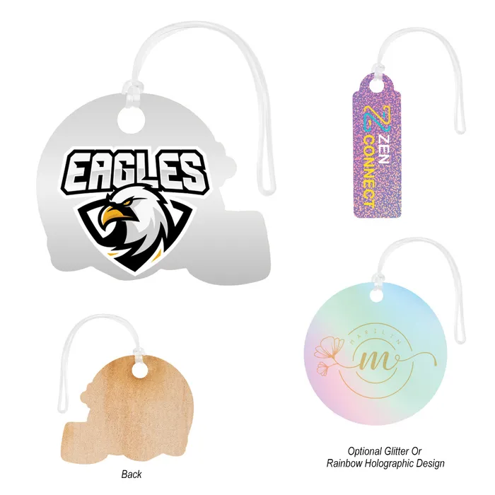 Full Color Wood Luggage Tag - 9" 2