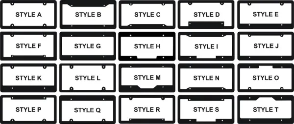Raised Plastic License Plate Frame 2
