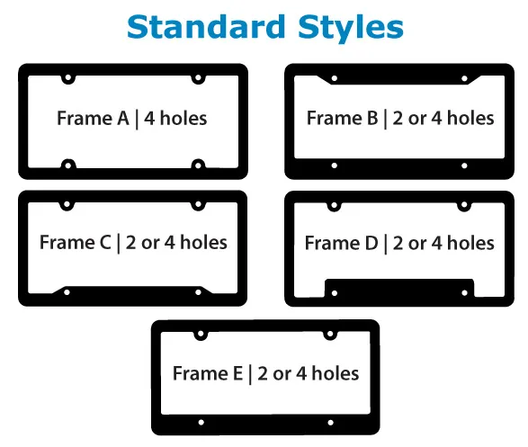 Silkscreen Plastic License Plate Frame 2