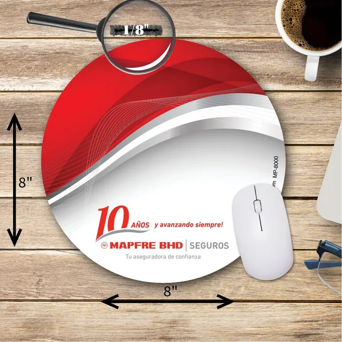 Mouse Carpet™ Heavy-Duty Fabric Mouse Pad (8"x1/8") Round 1