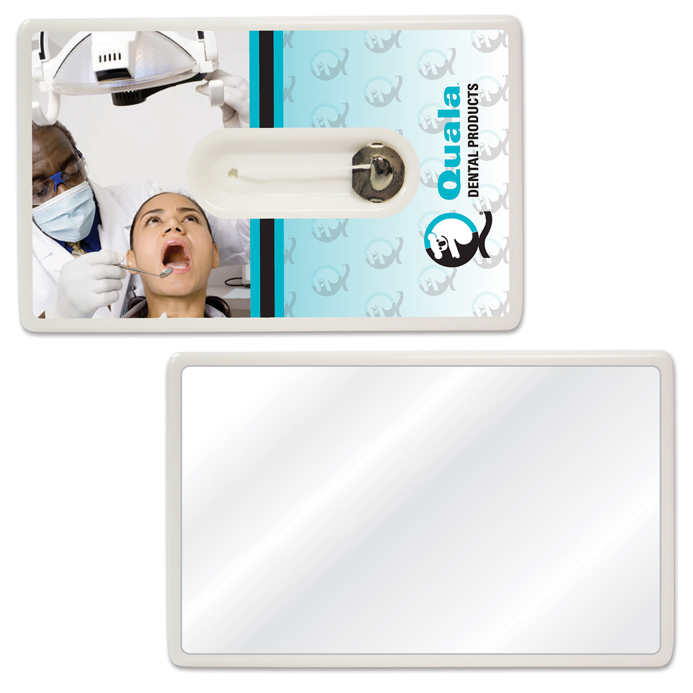Credit Card Style Mint Dental Floss With Mirror