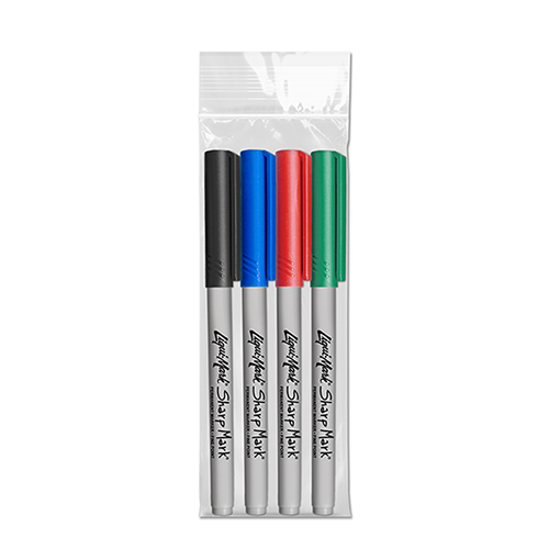Fine Tip Permanent Marker 4 Pack - USA Made