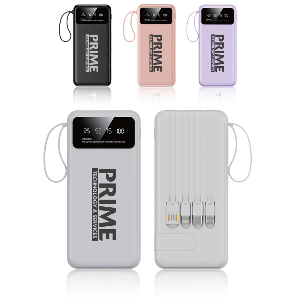 LED Display 8000 mAh Power Bank With Flashlight