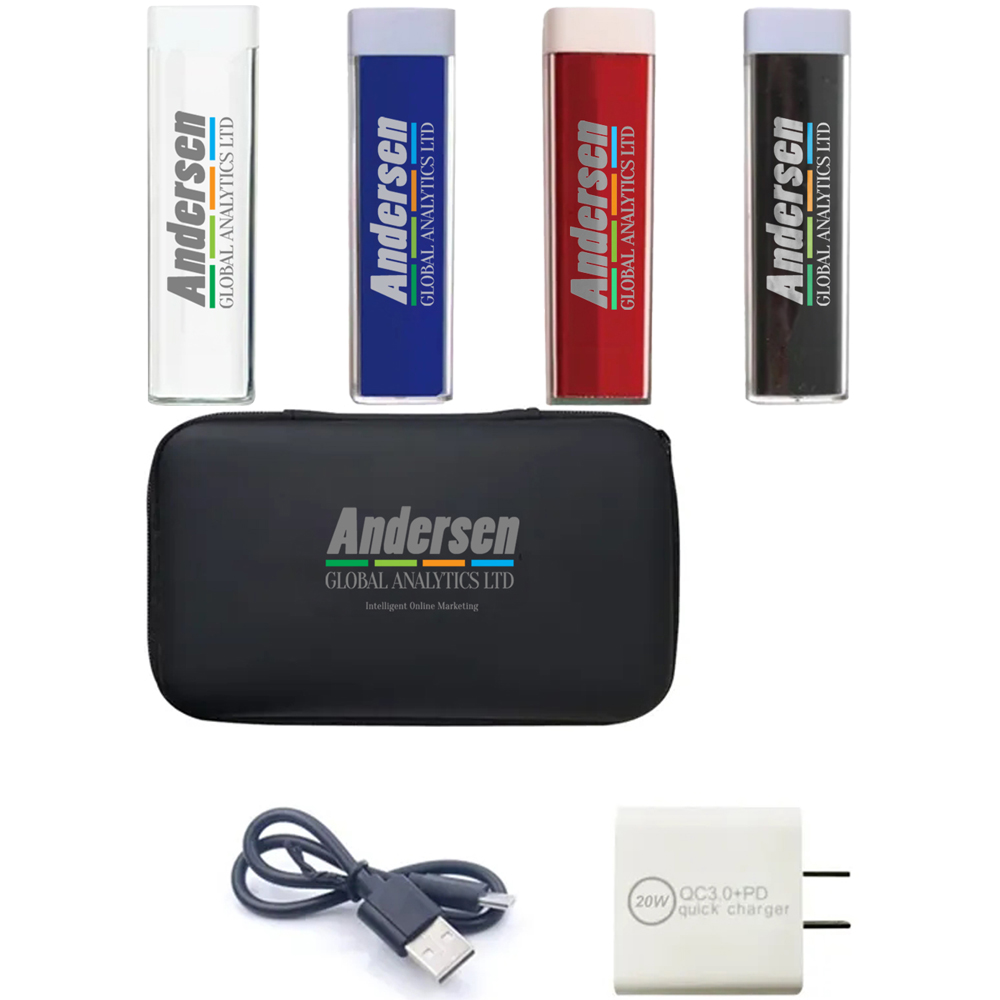 20w Wall Charger and Translucent Power Bank Set