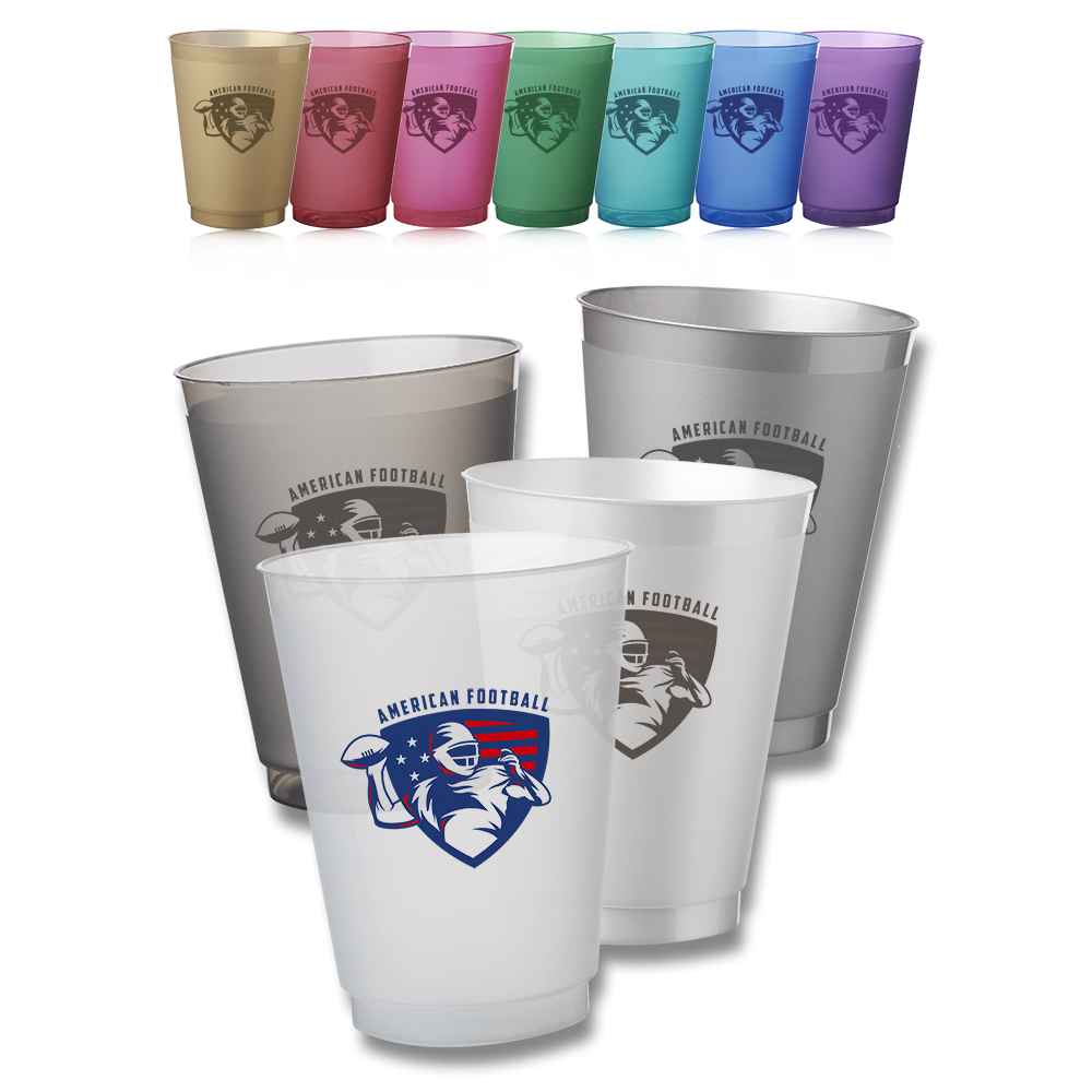 16 oz. Flex Frosted Plastic Stadium Cups