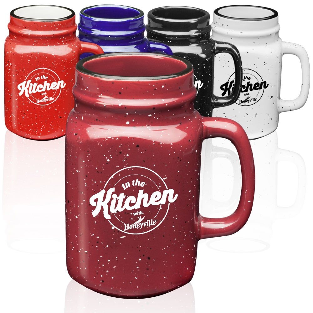 16 oz. Savannah Ceramic Personalized Mason Jars