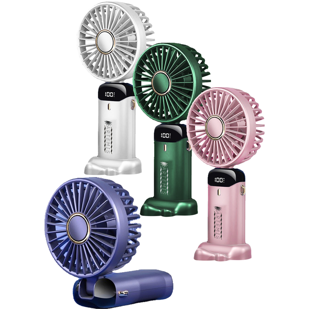 Rechargeable Digital Display Folding USB Fan