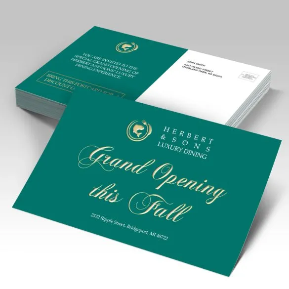 Raised Foil Postcards