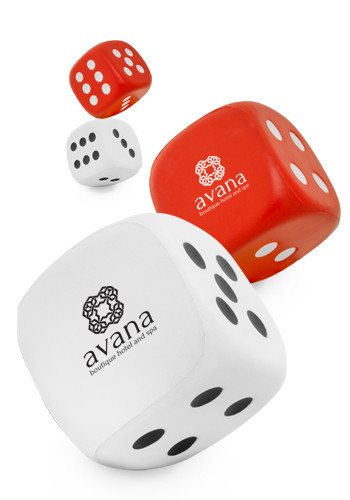 Dice Shaped Stress Balls