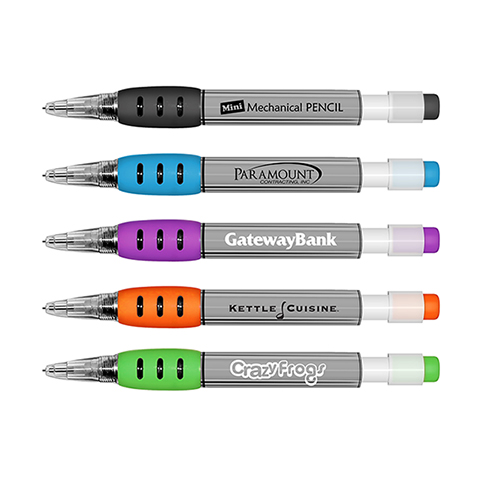 Mini Mechanical Pencils - with Rubber Grip & # 2 HB Leads - Refillable