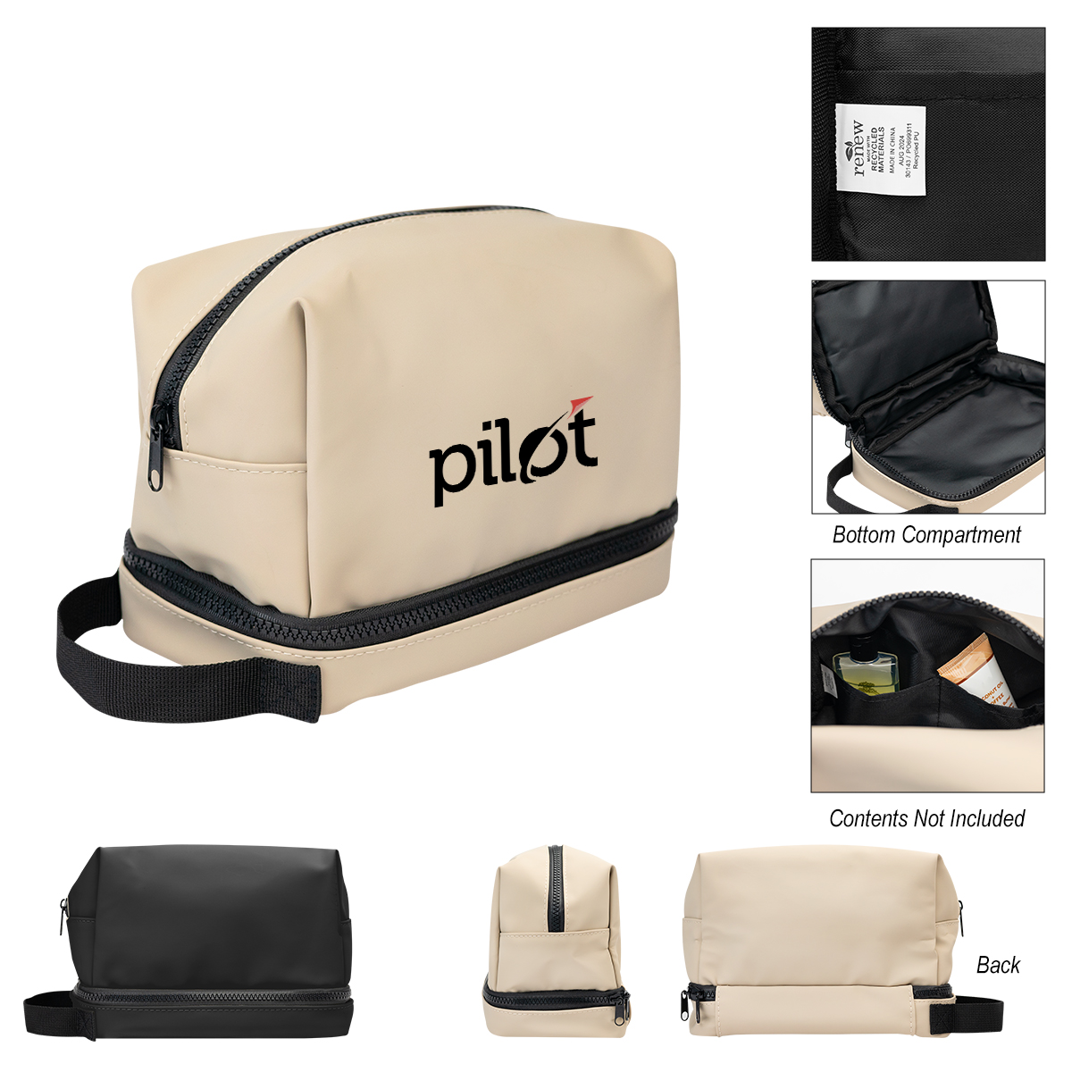 Hudson rPET Leatherette Cosmetic Bag