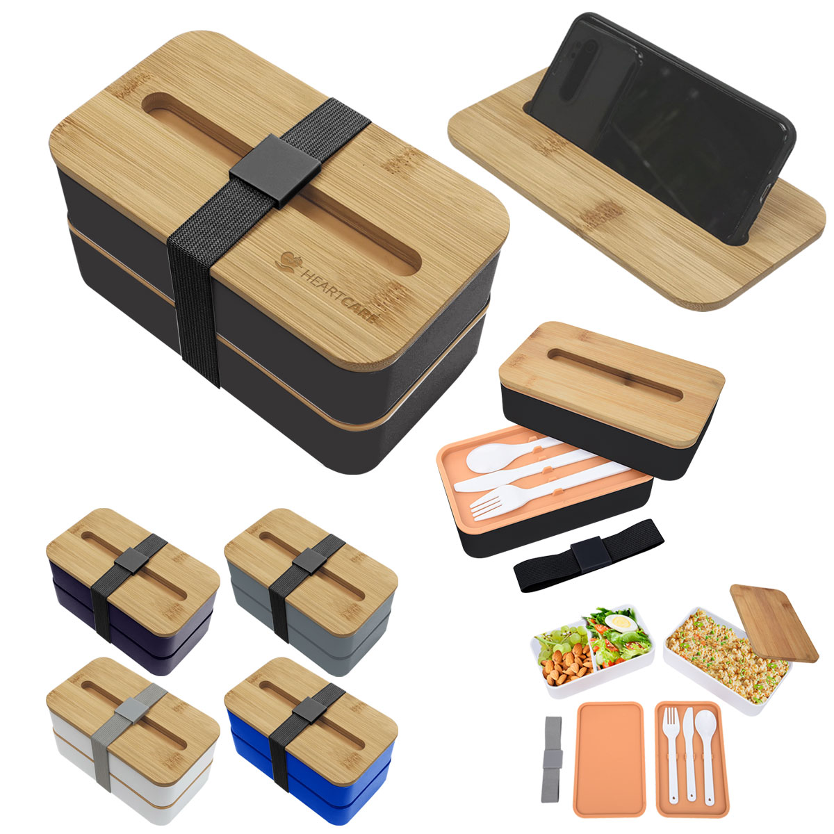 Stackable Bento Box With Phone Stand