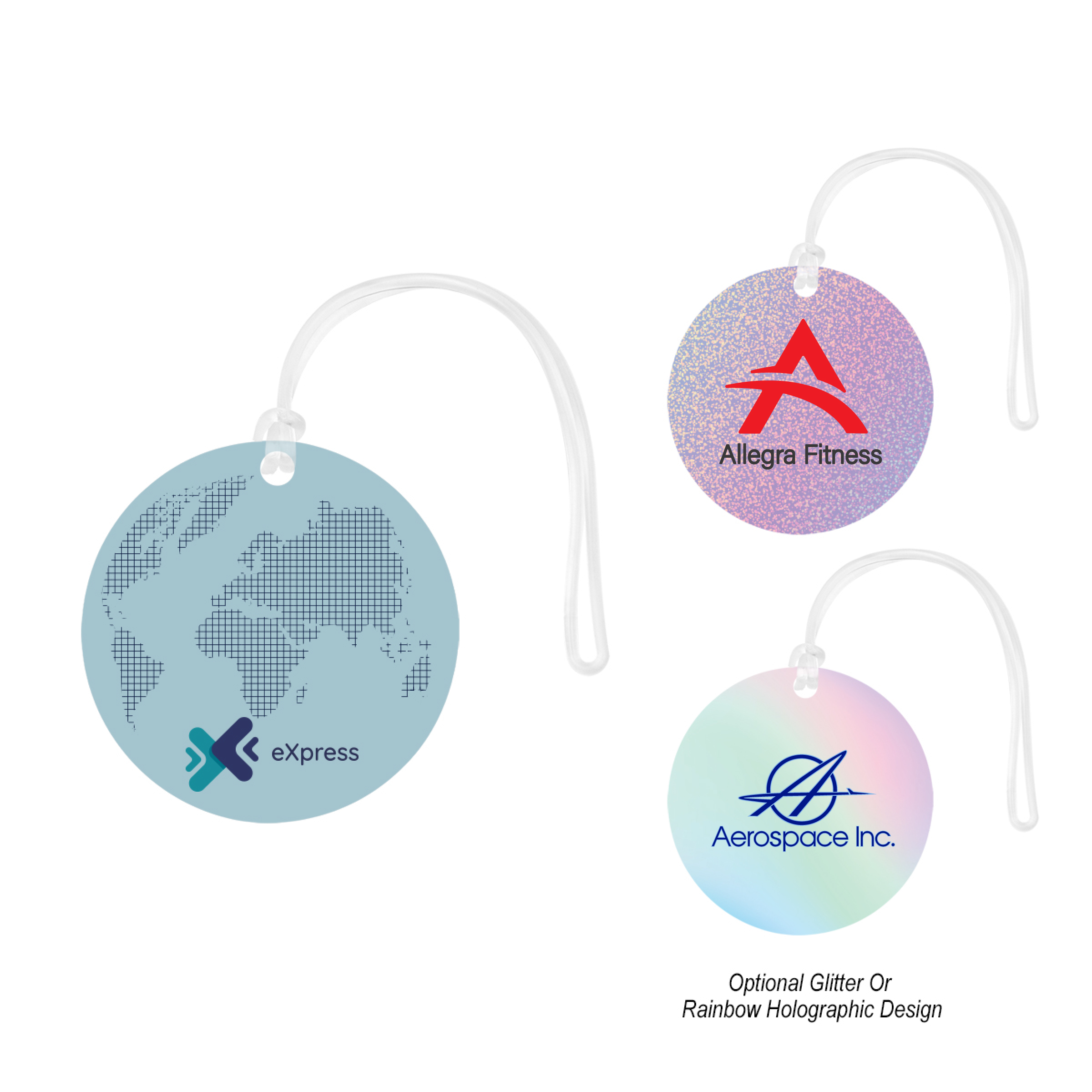 Acrylic Luggage Tag - Circle