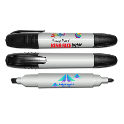 King Size Sharp Mark® Double Ended Jumbo Permanent Marker with Full Color Decal