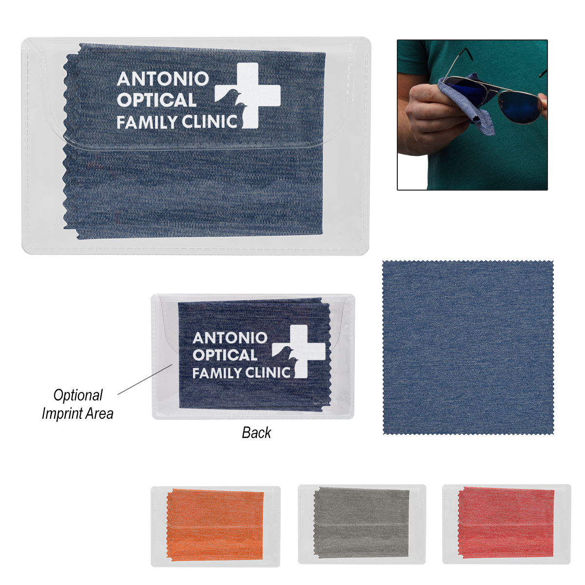 Heathered Cleaning Cloth In Case