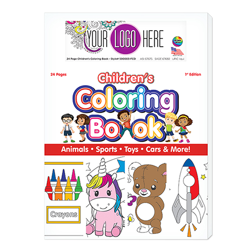 24 Page Children's Coloring Book - USA Made