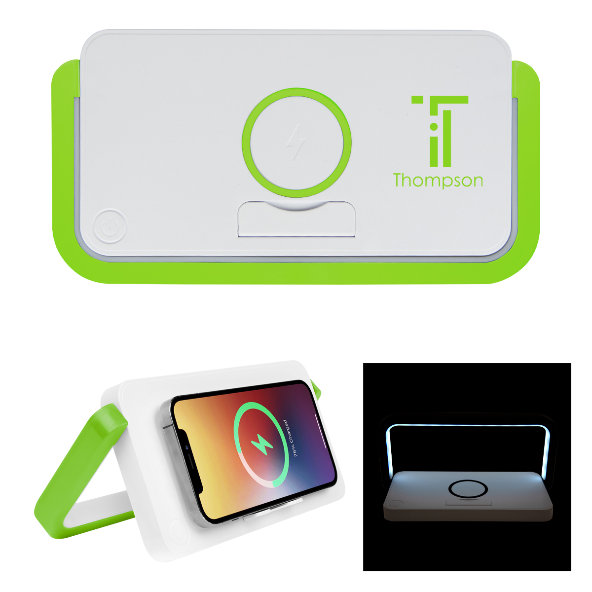 White / Lime Green