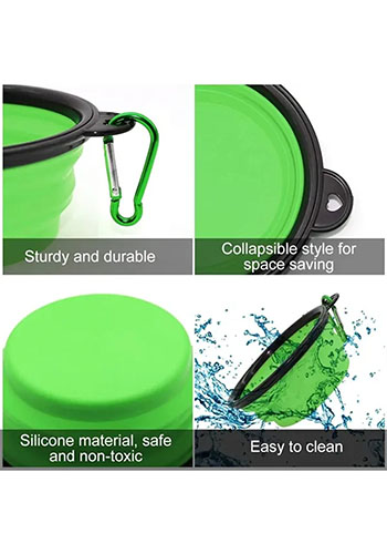 350ml Collapsible Pet Bowl with Carabiner 5