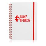White Spiral Notebooks with Elastic Band 1