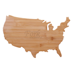 USA Shape Bamboo Cutting Board 1