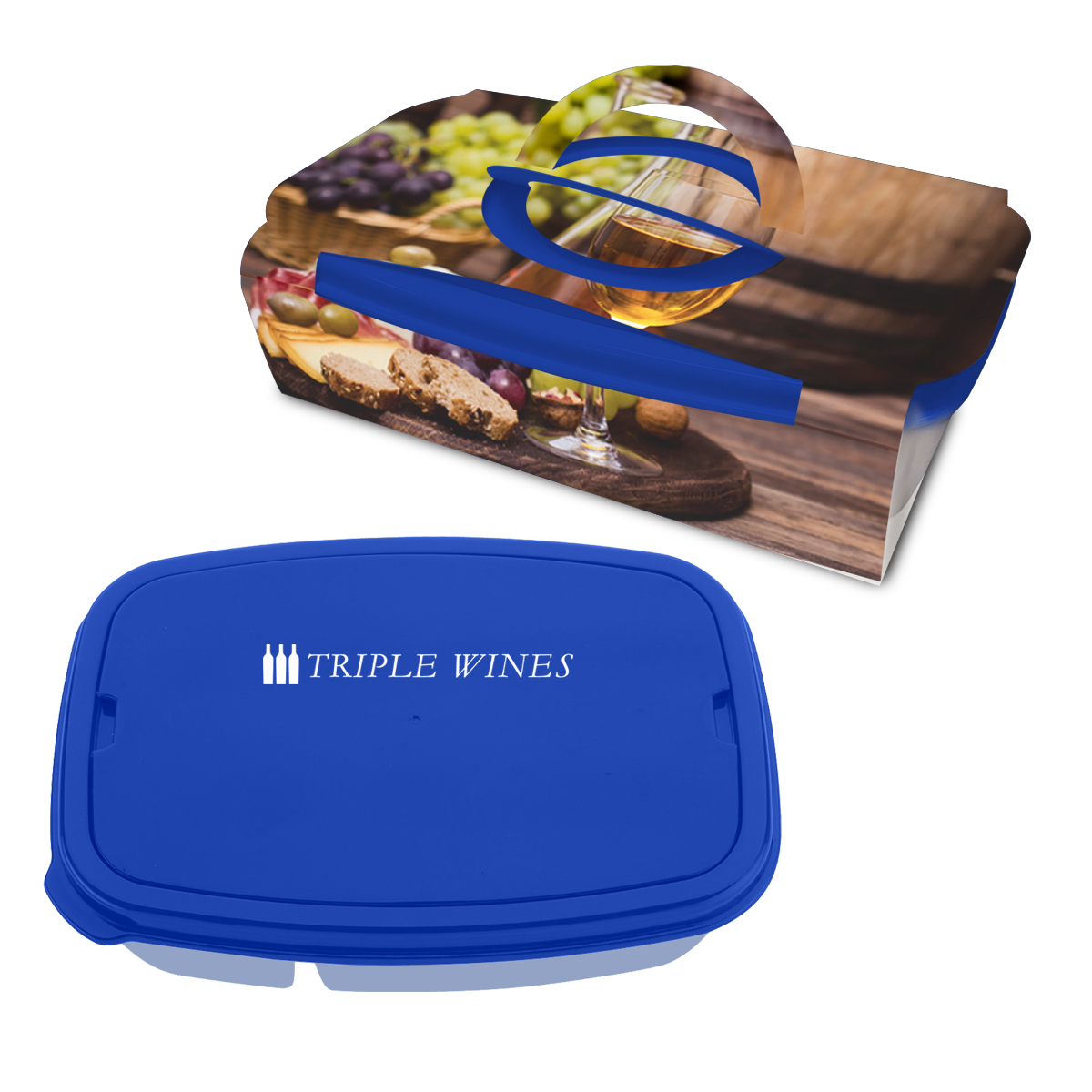 2-Section Lunch Container With Custom Handle Box 3