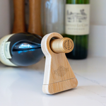 Bamboo Wine Bottle Stand With Corkscrew 2